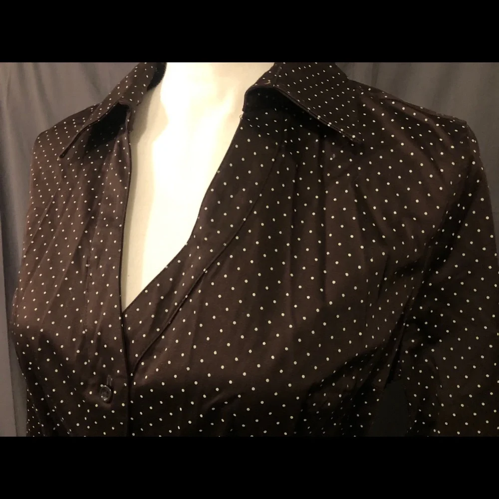 Merona Brown Polka Dot Midi Dress